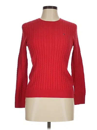 Pre-owned Tommy Hilfiger Pullover Sweater In Red