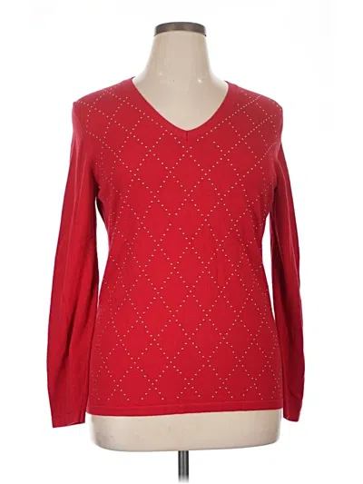 Pre-owned Tommy Hilfiger Pullover Sweater In Red