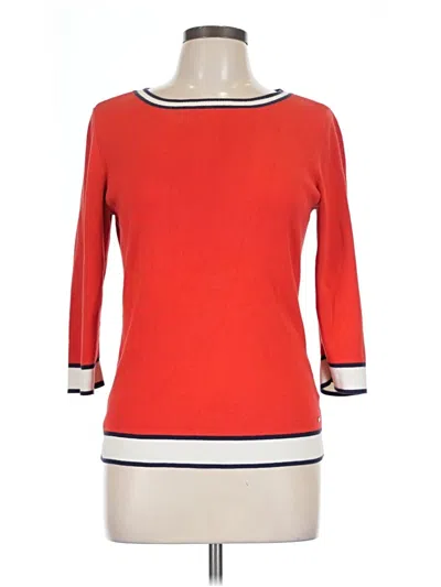 Pre-owned Tommy Hilfiger Pullover Sweater In Red
