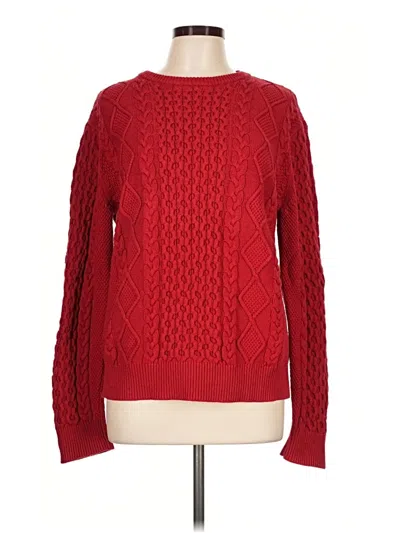Pre-owned Tommy Hilfiger Pullover Sweater In Red