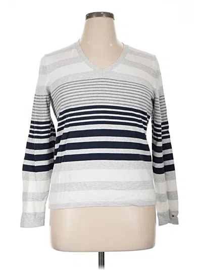 Pre-owned Tommy Hilfiger Pullover Sweater In Silver