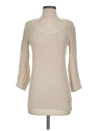 Pre-owned Tommy Hilfiger Pullover Sweater In Tan