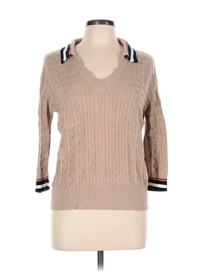 Pre-owned Tommy Hilfiger Pullover Sweater In Tan