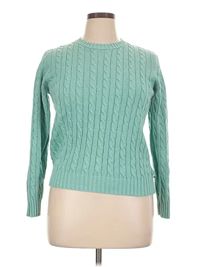 Pre-owned Tommy Hilfiger Pullover Sweater In Teal