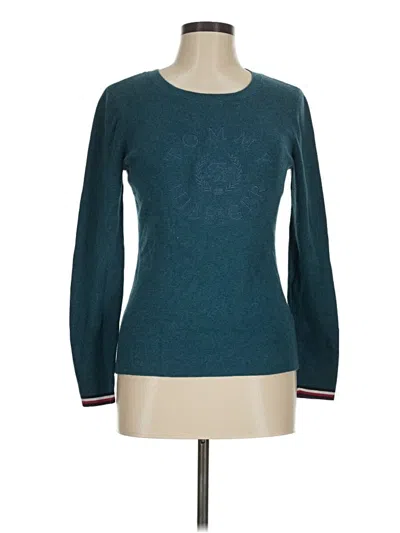 Pre-owned Tommy Hilfiger Pullover Sweater In Teal
