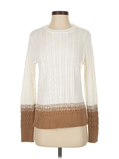 Pre-owned Tommy Hilfiger Pullover Sweater In White