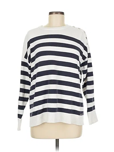 Pre-owned Tommy Hilfiger Pullover Sweater In White