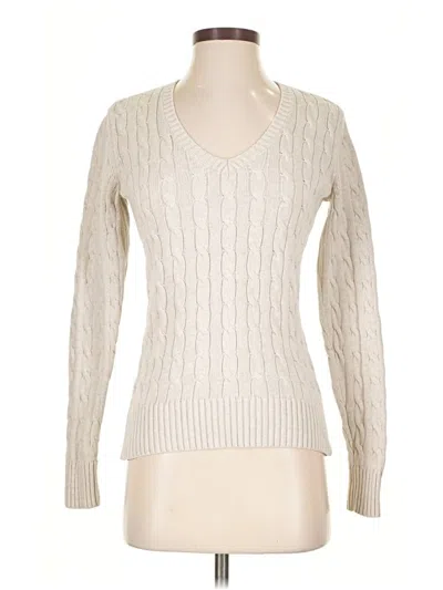 Pre-owned Tommy Hilfiger Pullover Sweater In White