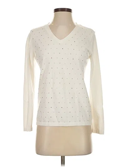 Pre-owned Tommy Hilfiger Pullover Sweater In White