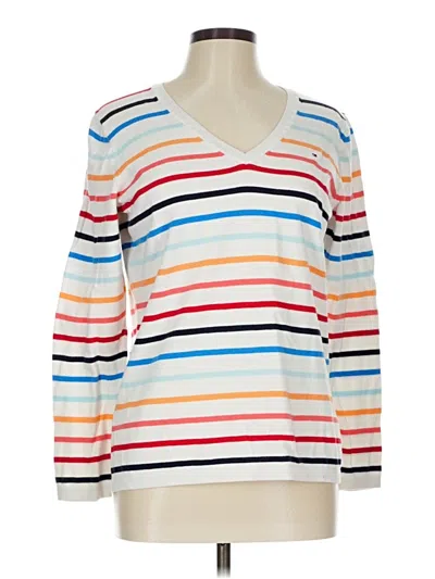 Pre-owned Tommy Hilfiger Pullover Sweater In White