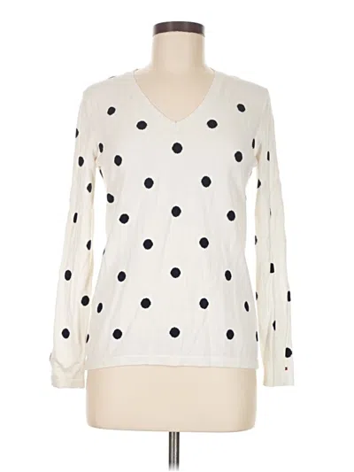 Pre-owned Tommy Hilfiger Pullover Sweater In White