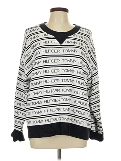 Pre-owned Tommy Hilfiger Pullover Sweater In White