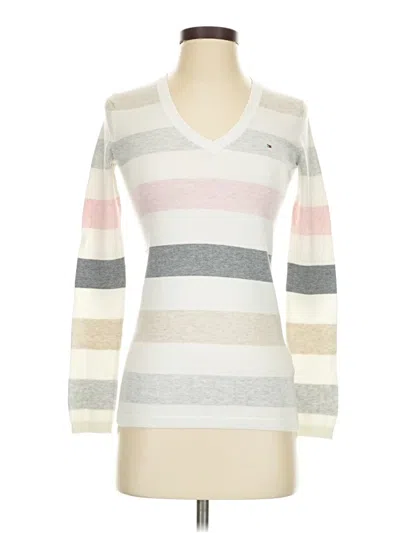 Pre-owned Tommy Hilfiger Pullover Sweater In White