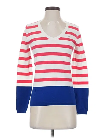 Pre-owned Tommy Hilfiger Pullover Sweater In White