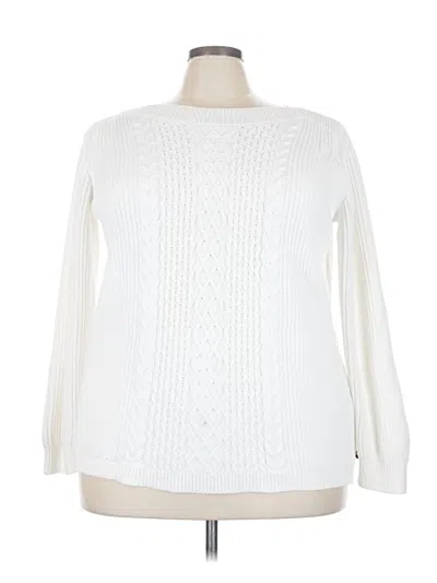 Pre-owned Tommy Hilfiger Pullover Sweater In White