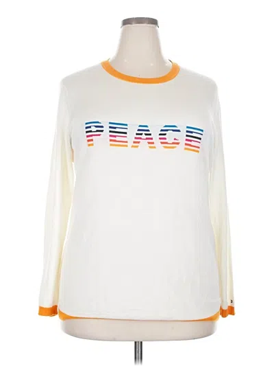 Pre-owned Tommy Hilfiger Pullover Sweater In White