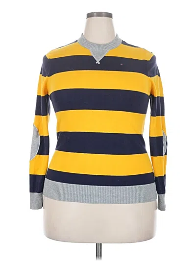 Pre-owned Tommy Hilfiger Pullover Sweater In Yellow