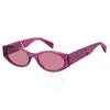 Tommy Hilfiger Purple Oval Ladies Sunglasses Th 1659/s 0b3v/u1 54