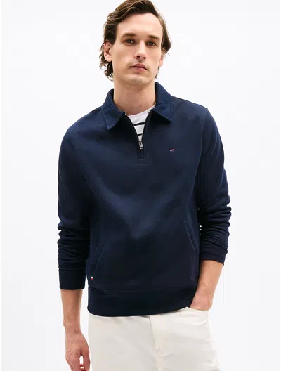 Tommy Hilfiger Quarter-zip Sweatshirt In Navy