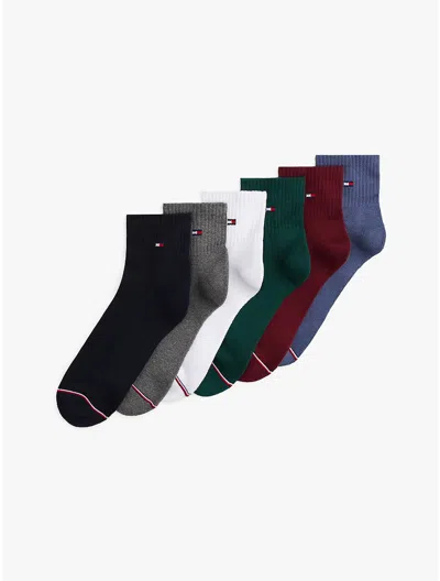 Tommy Hilfiger Quarter Top Sock 6 In Animal Print