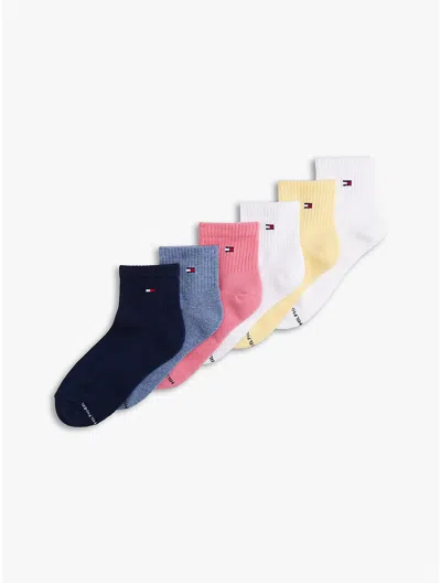 Tommy Hilfiger Quarter Top Sock 6 In Multi