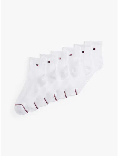 Tommy Hilfiger Quarter Top Socks 6pk In White