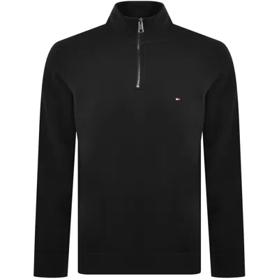 Tommy Hilfiger Quarter Zip Fleece Sweatshirt Black