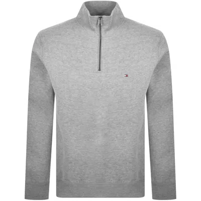 Tommy Hilfiger Quarter Zip Fleece Sweatshirt Grey