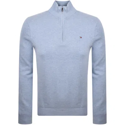 Tommy Hilfiger Quarter Zip Jumper Blue
