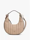 Tommy Hilfiger Quilted Crescent Bag In Neutral