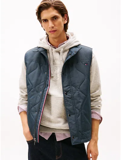 Tommy Hilfiger Quilted Field Vest In Blue