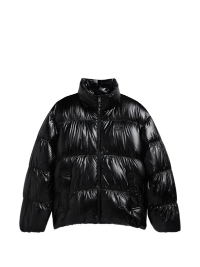 Tommy Hilfiger Quilted High-neck Jacket In Black