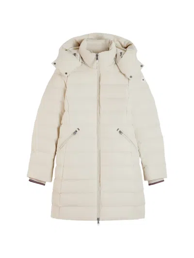 Tommy Hilfiger Quilted Hooded Coat In Neutral