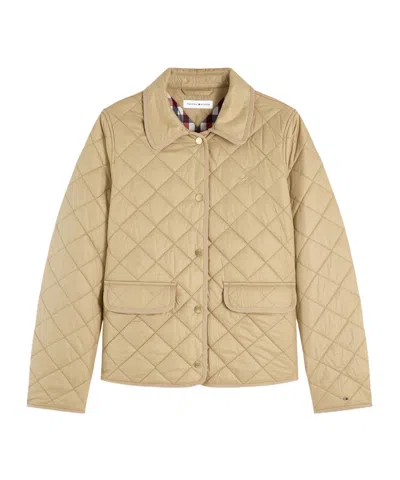 Tommy Hilfiger Quilted Logo-embroidered Jacket In Multi
