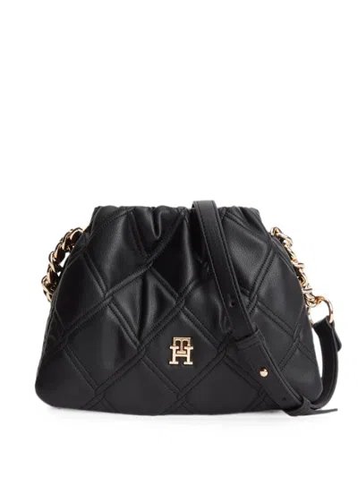 Tommy Hilfiger Quilted Logo-plaque Cross Body Bag In Purple