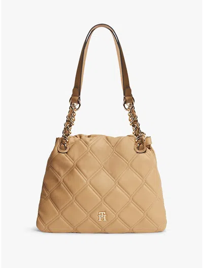 Tommy Hilfiger Quilted Mini Tote Bag In Classic Khaki
