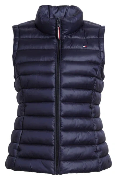 Tommy Hilfiger Quilted Packable Vest In Blue