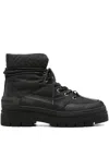 Tommy Hilfiger Quilted Panelled Boots In Schwarz