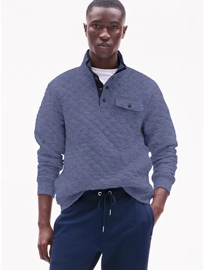 Tommy Hilfiger Quilted Quarter In Blue Heather