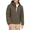 Tommy Hilfiger Men's Stretch Quilted Hooded Jacket In Olive