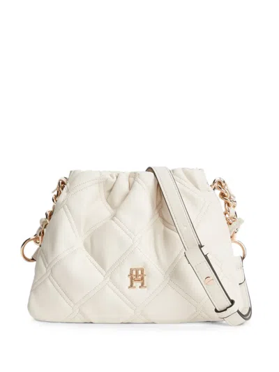 Tommy Hilfiger Quilted-effect Cross Body Bag In White