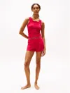 Tommy Hilfiger Racerback Tank & Short Sleep Set In Vivacious Pink