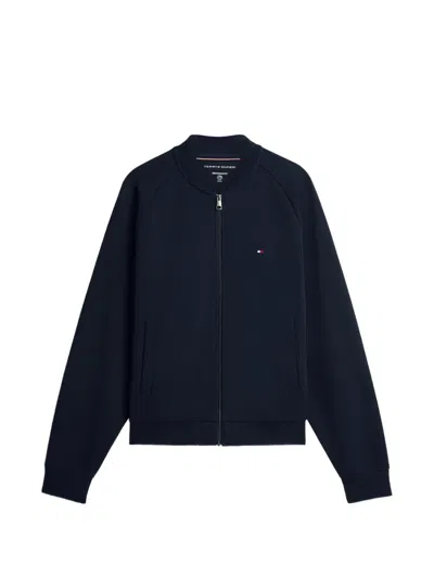 Tommy Hilfiger Raglan-sleeve Bomber Jacket In Blue