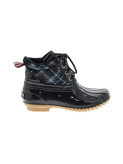 Pre-owned Tommy Hilfiger Rain Boots In Black