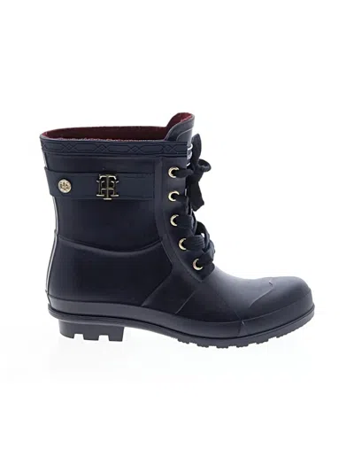 Pre-owned Tommy Hilfiger Rain Boots In Blue