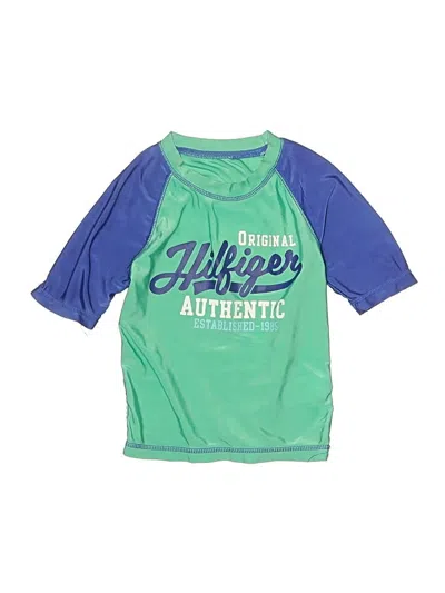 Pre-owned Tommy Hilfiger Kids' Rash Guard In Green