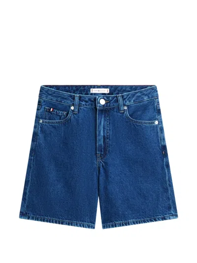 Tommy Hilfiger Raw-hem Shorts In Blue