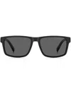 Tommy Hilfiger Rectangle-frame Sunglasses In 黑色