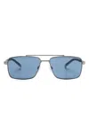Tommy Hilfiger Sonnenbrille Mit Eckigem Gestell In Blau