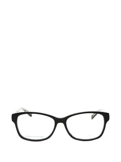 Tommy Hilfiger Rectangle-frame Glasses In Black